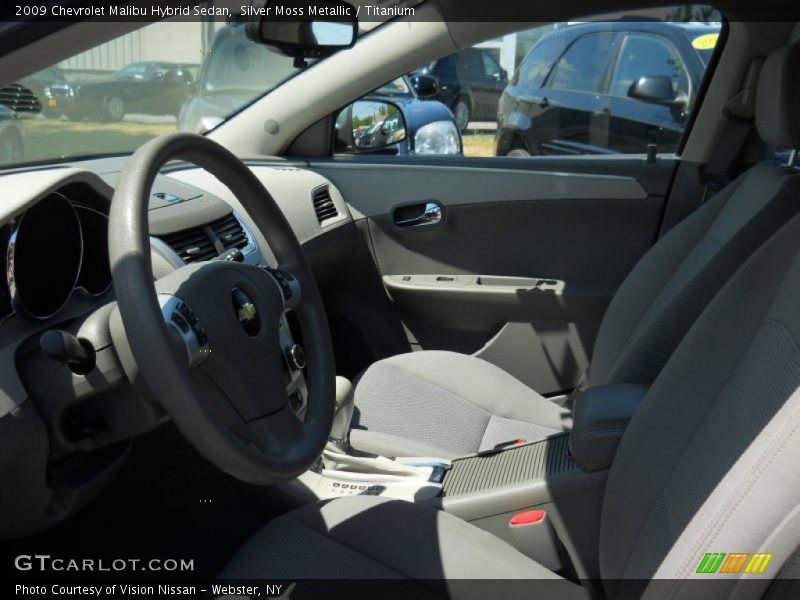Silver Moss Metallic / Titanium 2009 Chevrolet Malibu Hybrid Sedan