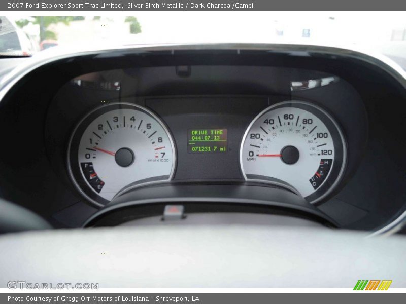 Silver Birch Metallic / Dark Charcoal/Camel 2007 Ford Explorer Sport Trac Limited