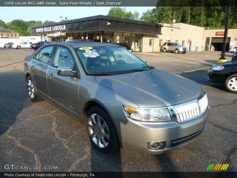 Dune Pearl Metallic / Dark Charcoal 2008 Lincoln MKZ AWD Sedan