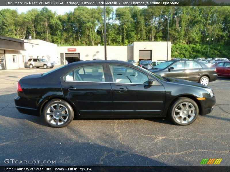 Tuxedo Black Metallic / Dark Charcoal/Medium Light Stone 2009 Mercury Milan V6 AWD VOGA Package