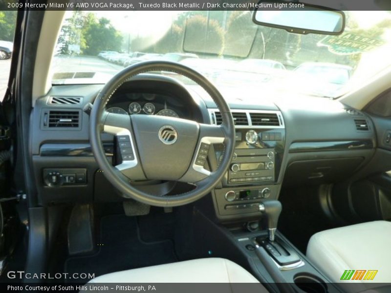 Tuxedo Black Metallic / Dark Charcoal/Medium Light Stone 2009 Mercury Milan V6 AWD VOGA Package
