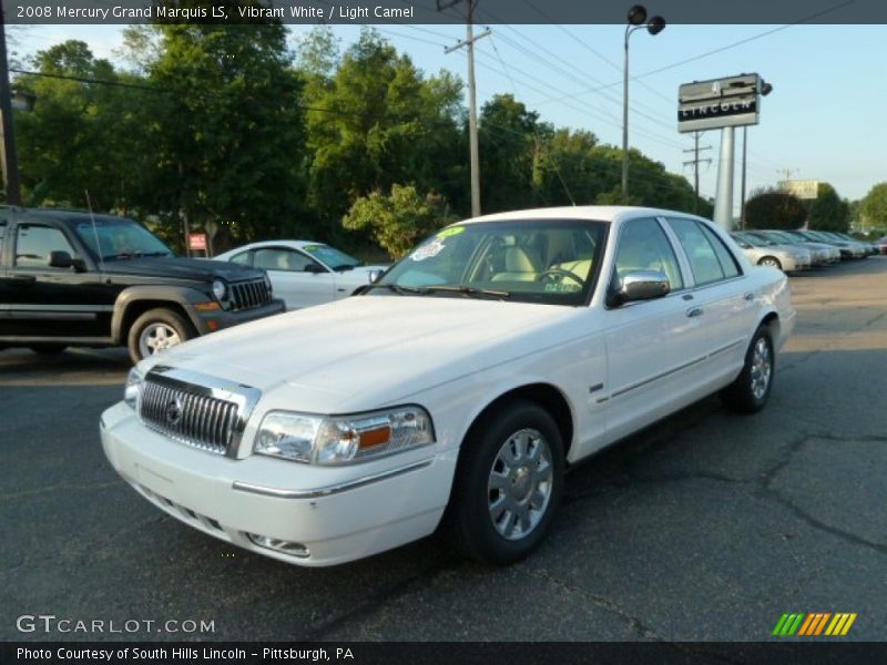 Vibrant White / Light Camel 2008 Mercury Grand Marquis LS