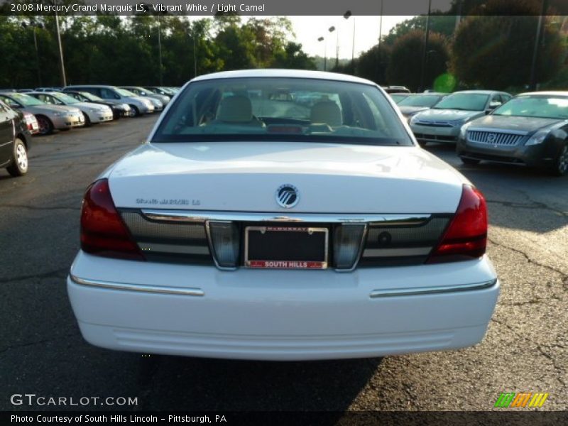 Vibrant White / Light Camel 2008 Mercury Grand Marquis LS