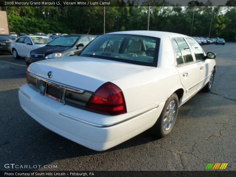 Vibrant White / Light Camel 2008 Mercury Grand Marquis LS