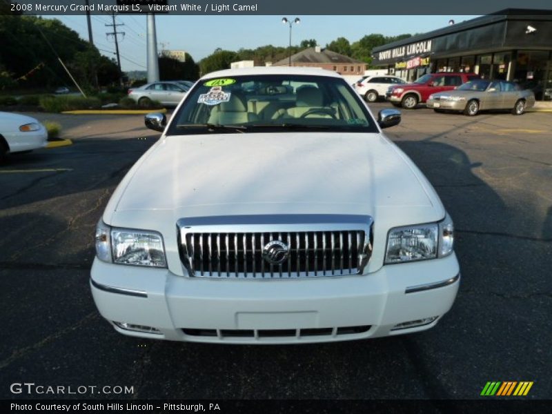 Vibrant White / Light Camel 2008 Mercury Grand Marquis LS