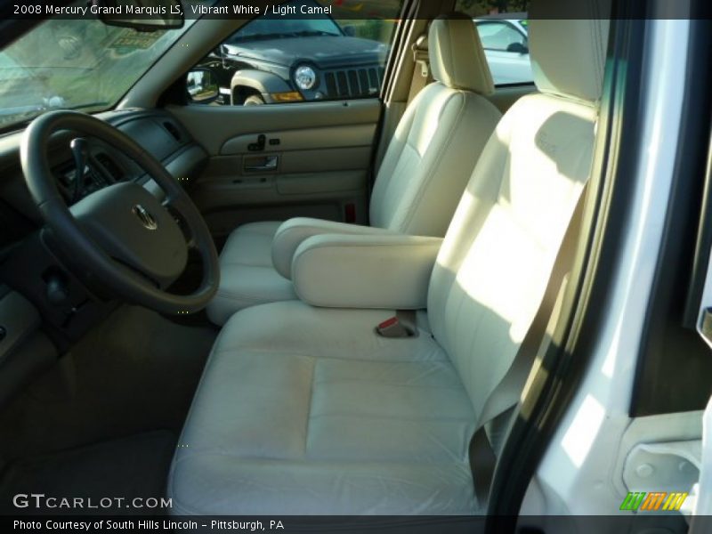 Vibrant White / Light Camel 2008 Mercury Grand Marquis LS