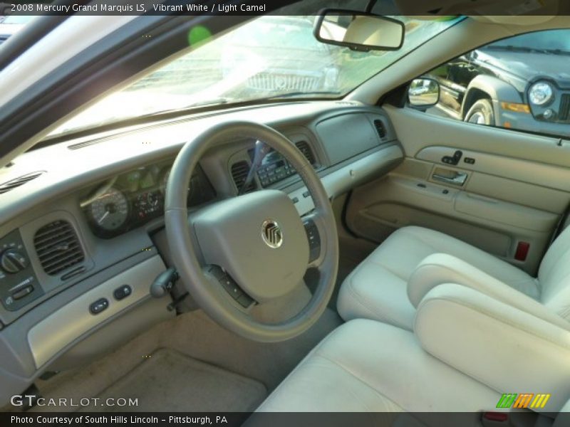 Vibrant White / Light Camel 2008 Mercury Grand Marquis LS
