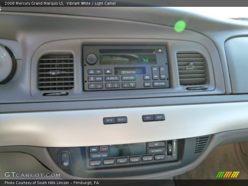 Vibrant White / Light Camel 2008 Mercury Grand Marquis LS