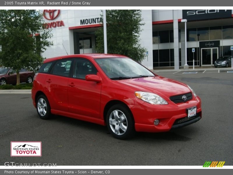 Radiant Red / Stone Gray 2005 Toyota Matrix XR