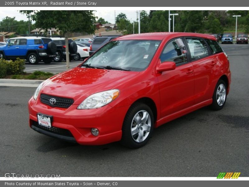 Radiant Red / Stone Gray 2005 Toyota Matrix XR