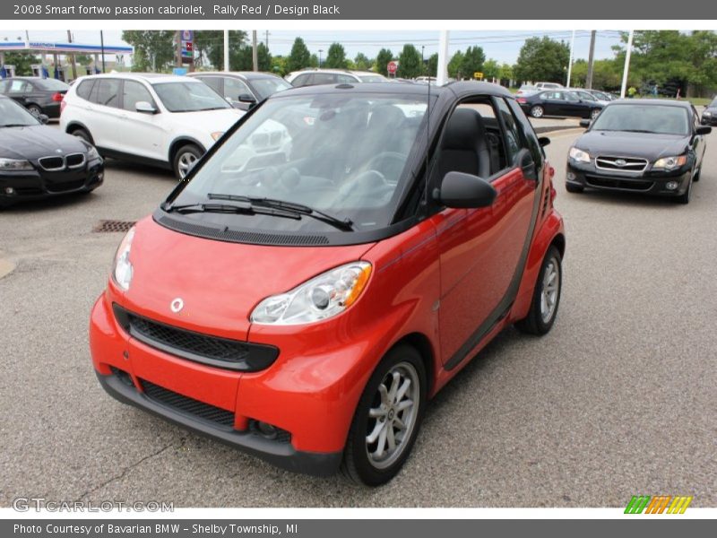 Rally Red / Design Black 2008 Smart fortwo passion cabriolet
