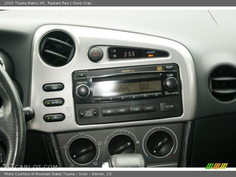 Radiant Red / Stone Gray 2005 Toyota Matrix XR
