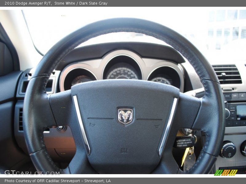 Stone White / Dark Slate Gray 2010 Dodge Avenger R/T