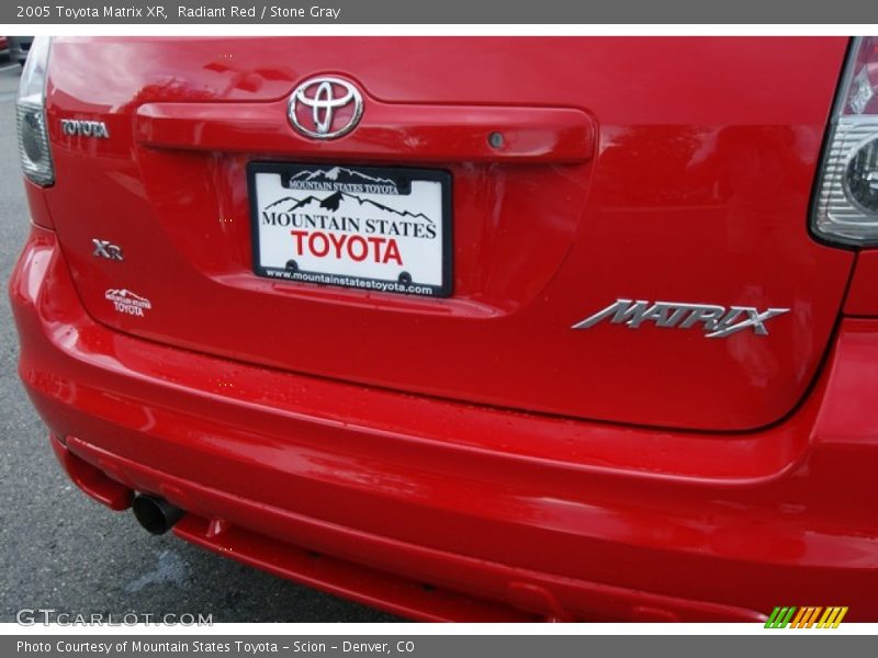 Radiant Red / Stone Gray 2005 Toyota Matrix XR