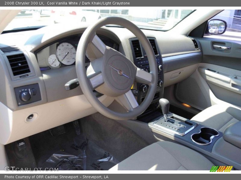Cool Vanilla White / Dark Khaki/Light Graystone 2008 Chrysler 300 LX