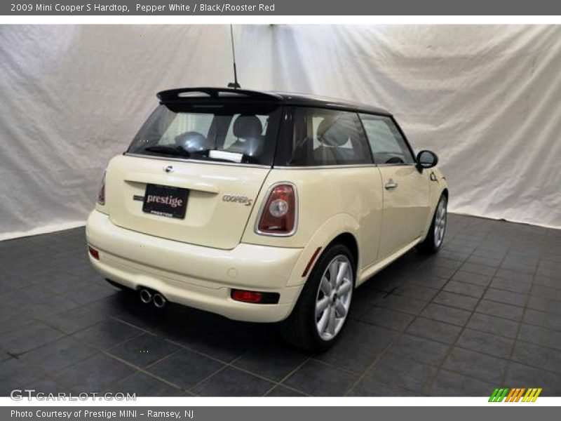 Pepper White / Black/Rooster Red 2009 Mini Cooper S Hardtop