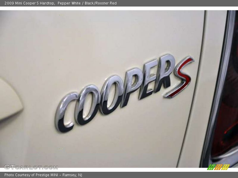 Pepper White / Black/Rooster Red 2009 Mini Cooper S Hardtop