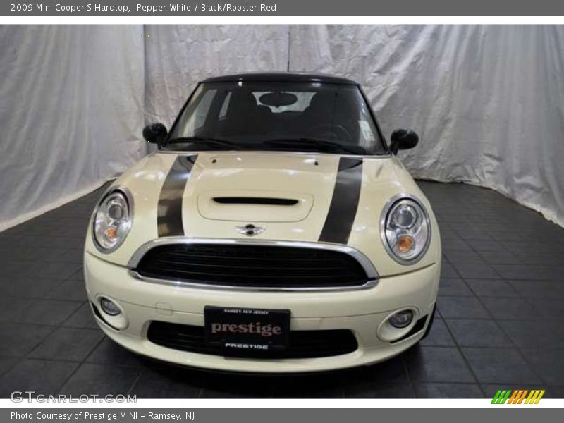 Pepper White / Black/Rooster Red 2009 Mini Cooper S Hardtop