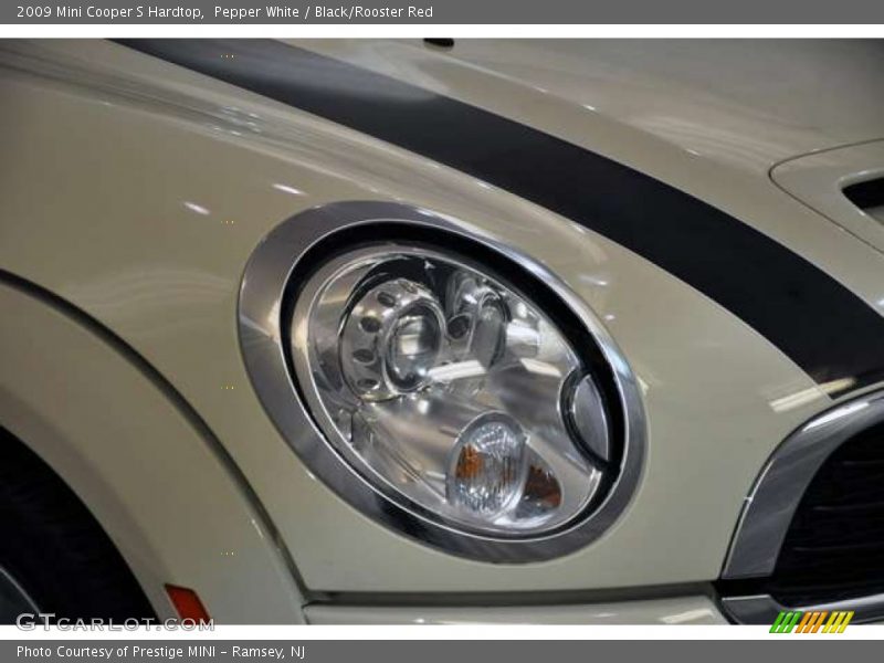 Pepper White / Black/Rooster Red 2009 Mini Cooper S Hardtop
