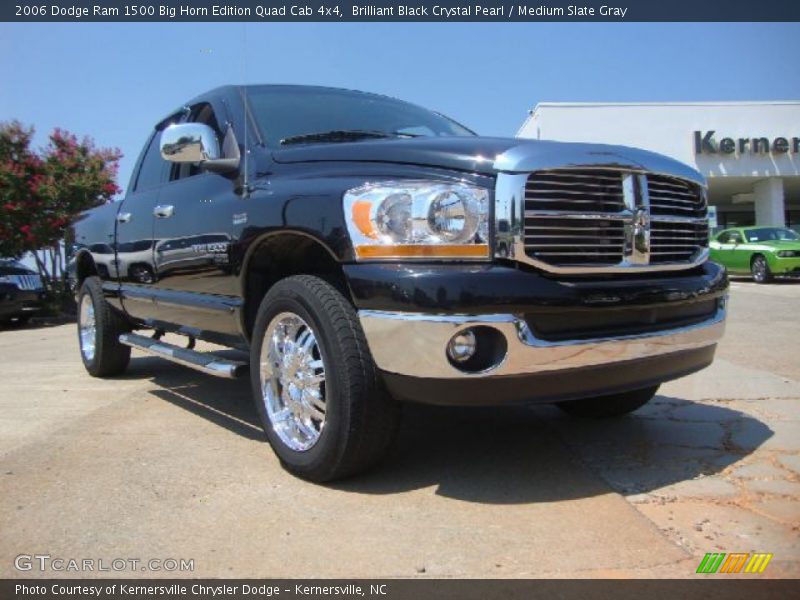 Brilliant Black Crystal Pearl / Medium Slate Gray 2006 Dodge Ram 1500 Big Horn Edition Quad Cab 4x4