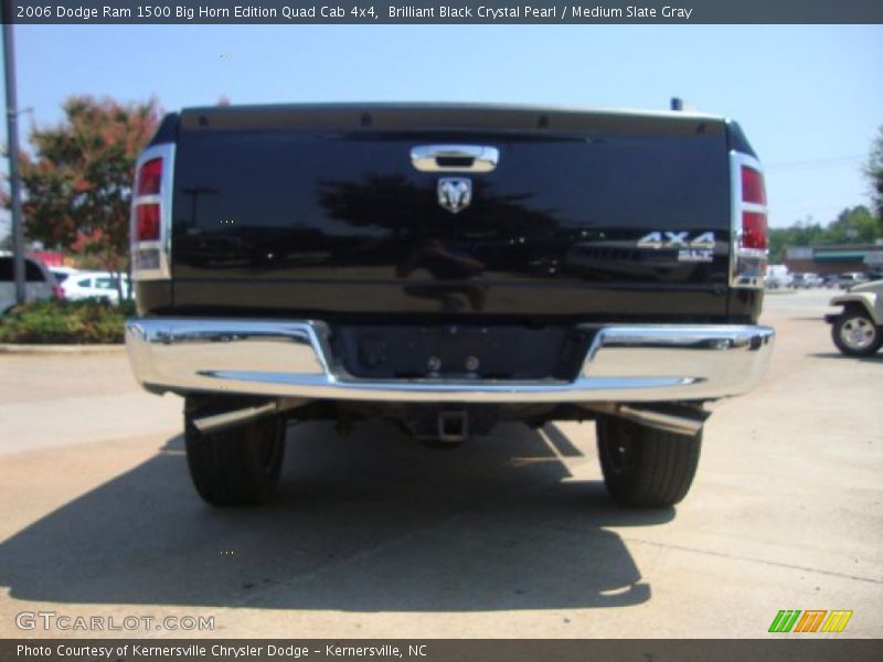 Brilliant Black Crystal Pearl / Medium Slate Gray 2006 Dodge Ram 1500 Big Horn Edition Quad Cab 4x4