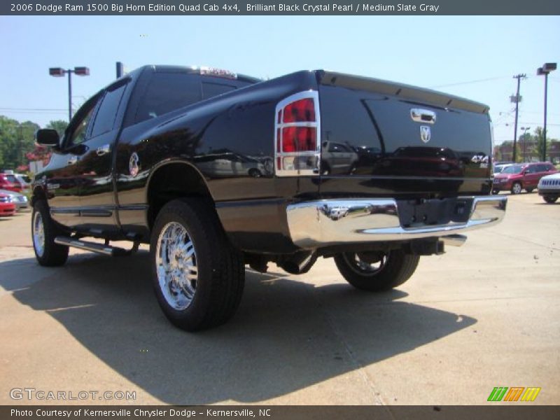 Brilliant Black Crystal Pearl / Medium Slate Gray 2006 Dodge Ram 1500 Big Horn Edition Quad Cab 4x4