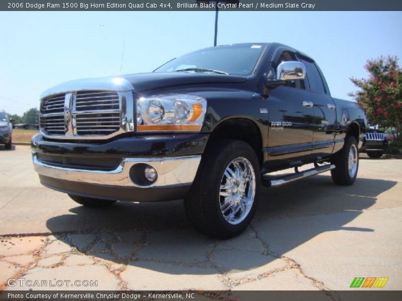Brilliant Black Crystal Pearl / Medium Slate Gray 2006 Dodge Ram 1500 Big Horn Edition Quad Cab 4x4