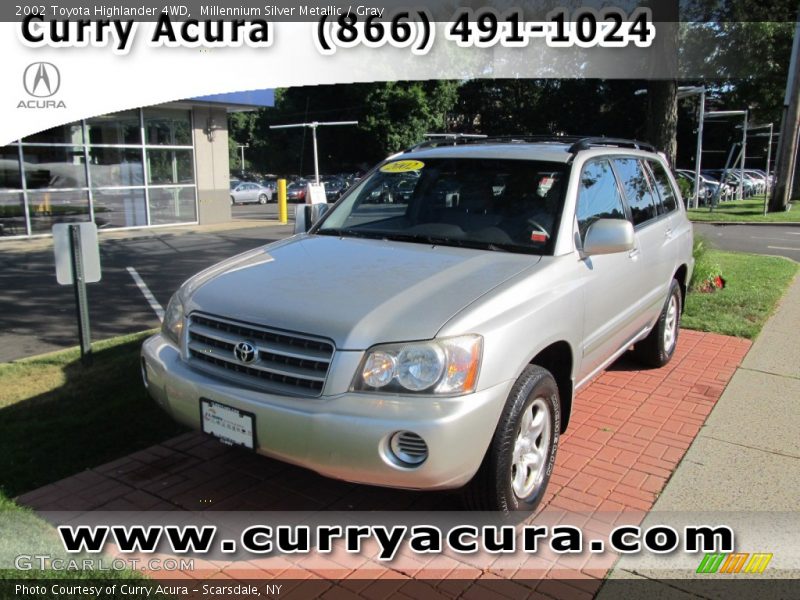 Millennium Silver Metallic / Gray 2002 Toyota Highlander 4WD