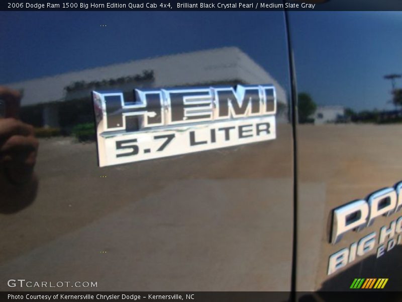 Brilliant Black Crystal Pearl / Medium Slate Gray 2006 Dodge Ram 1500 Big Horn Edition Quad Cab 4x4