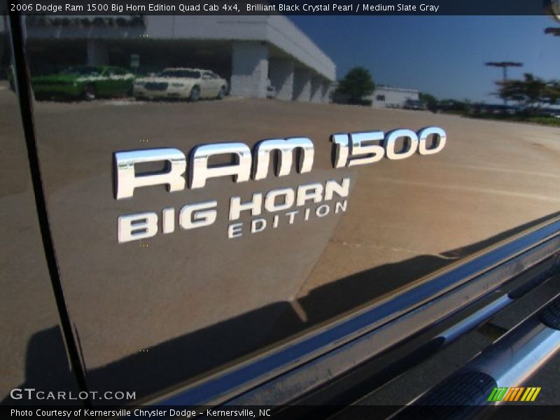 Brilliant Black Crystal Pearl / Medium Slate Gray 2006 Dodge Ram 1500 Big Horn Edition Quad Cab 4x4