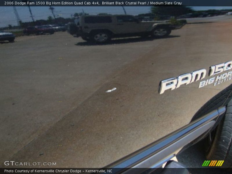 Brilliant Black Crystal Pearl / Medium Slate Gray 2006 Dodge Ram 1500 Big Horn Edition Quad Cab 4x4