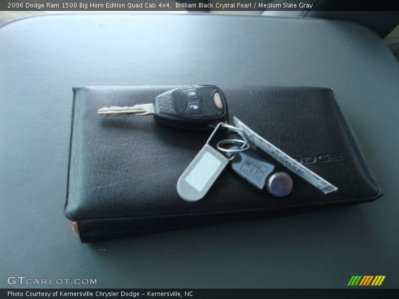 Brilliant Black Crystal Pearl / Medium Slate Gray 2006 Dodge Ram 1500 Big Horn Edition Quad Cab 4x4