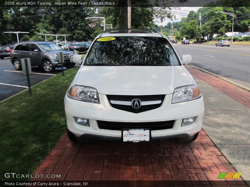 Aspen White Pearl / Saddle/Black 2006 Acura MDX Touring