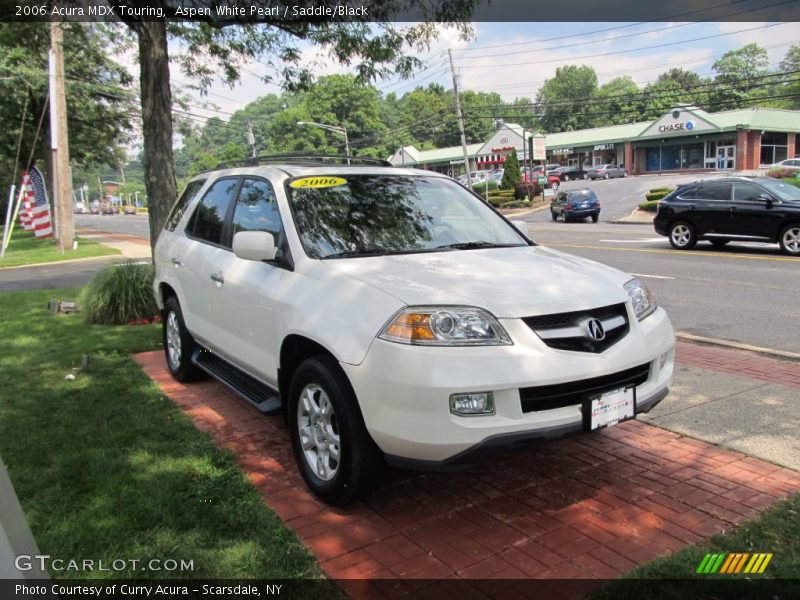 Aspen White Pearl / Saddle/Black 2006 Acura MDX Touring