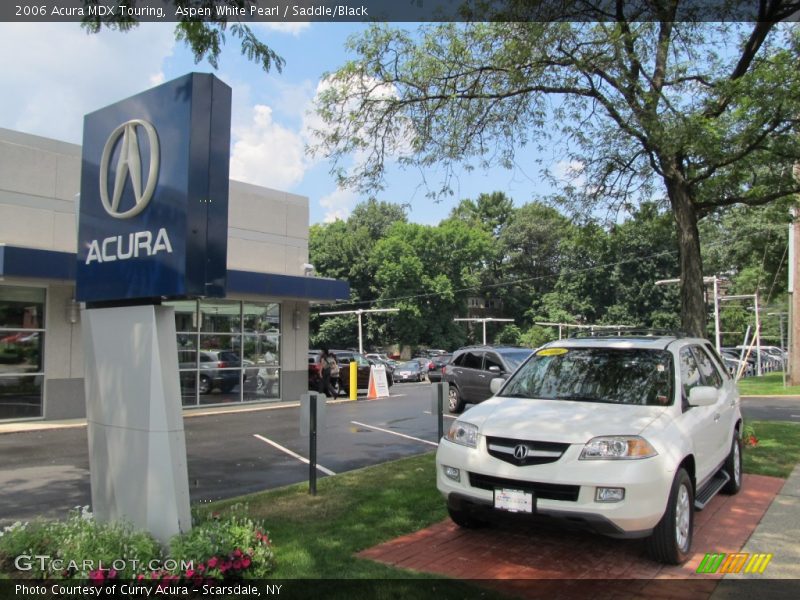 Aspen White Pearl / Saddle/Black 2006 Acura MDX Touring