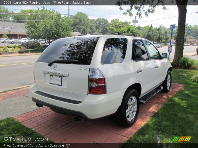 Aspen White Pearl / Saddle/Black 2006 Acura MDX Touring