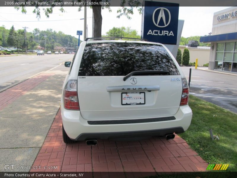 Aspen White Pearl / Saddle/Black 2006 Acura MDX Touring