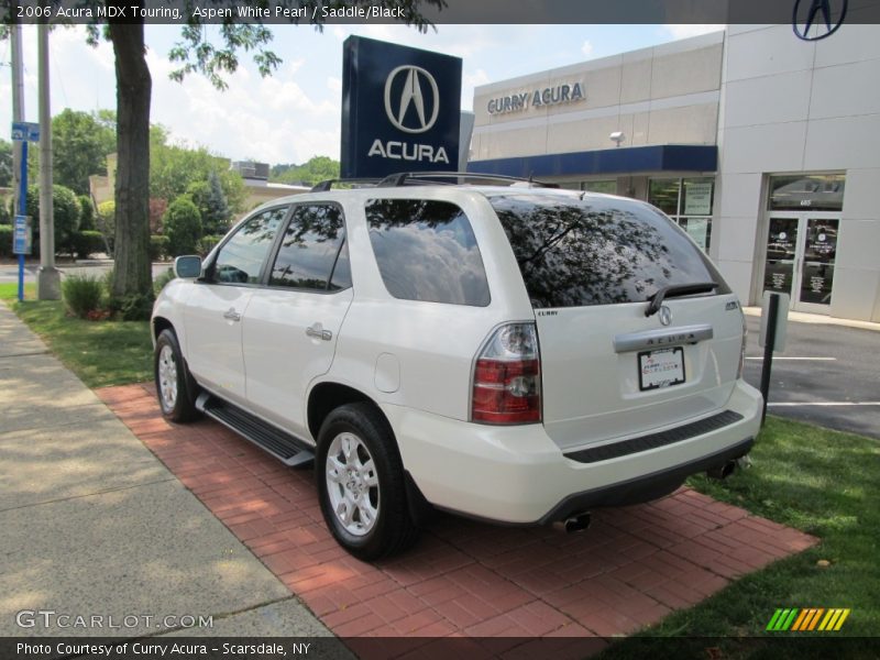 Aspen White Pearl / Saddle/Black 2006 Acura MDX Touring