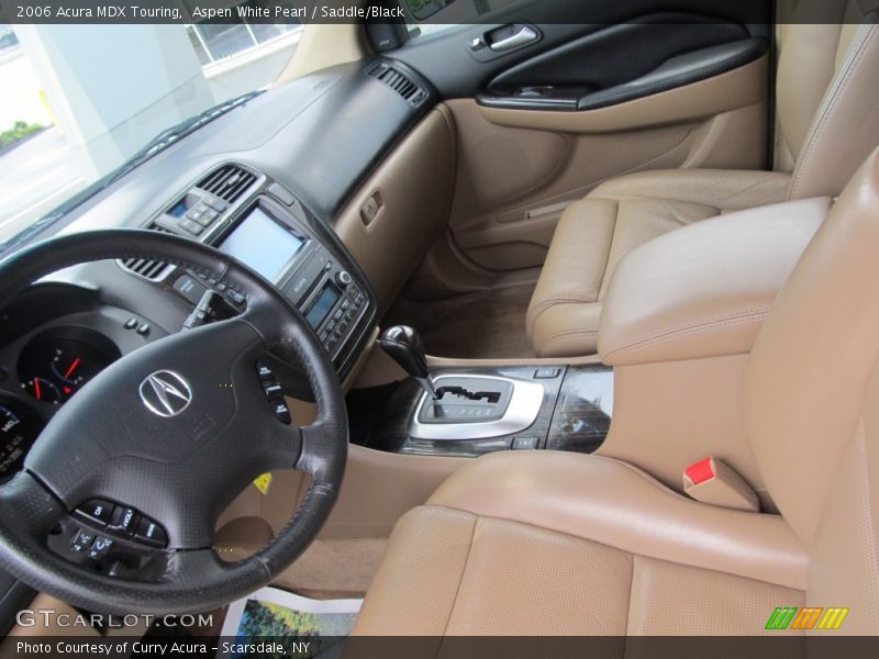 Aspen White Pearl / Saddle/Black 2006 Acura MDX Touring