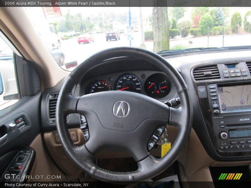 Aspen White Pearl / Saddle/Black 2006 Acura MDX Touring