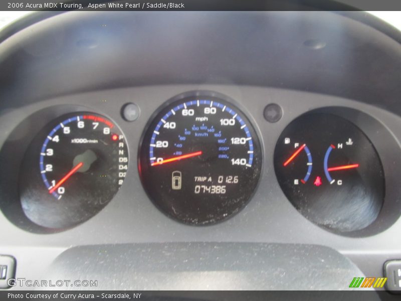 Aspen White Pearl / Saddle/Black 2006 Acura MDX Touring