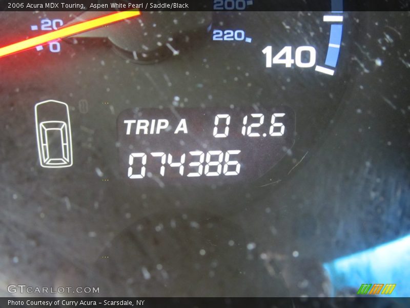 Aspen White Pearl / Saddle/Black 2006 Acura MDX Touring