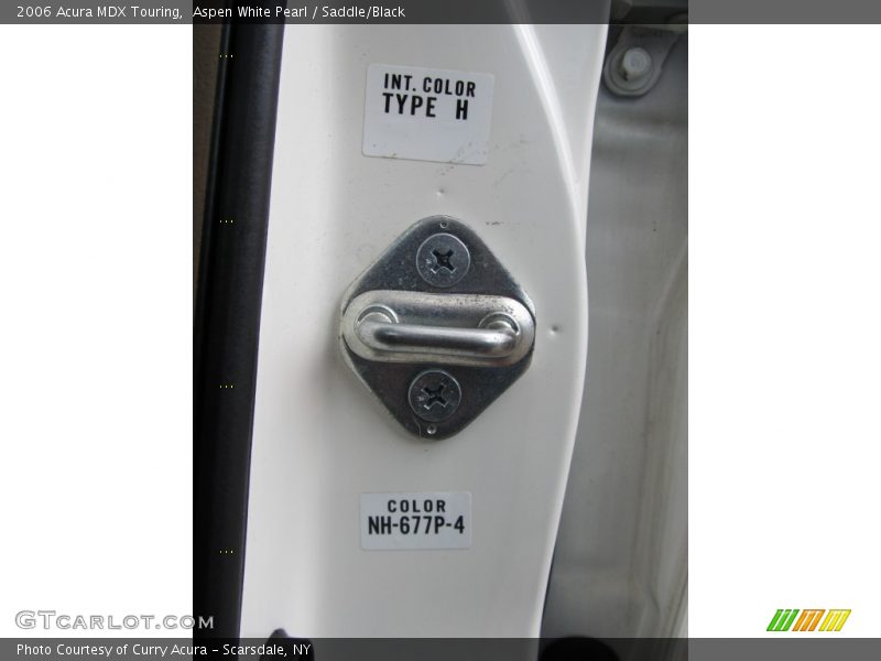 Aspen White Pearl / Saddle/Black 2006 Acura MDX Touring