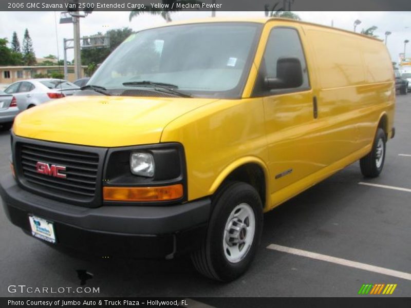 Yellow / Medium Pewter 2006 GMC Savana Van 2500 Extended Cargo