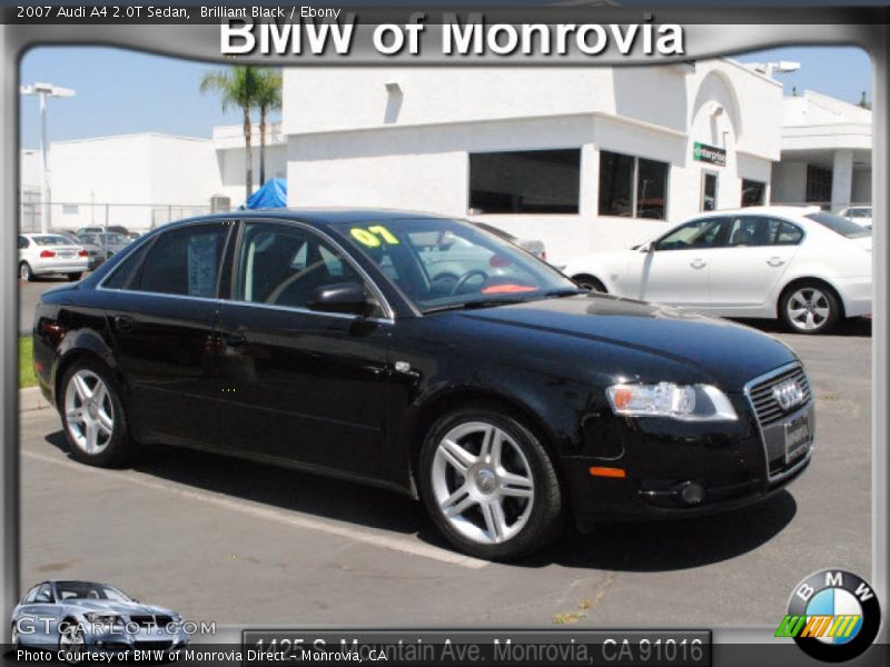 Brilliant Black / Ebony 2007 Audi A4 2.0T Sedan