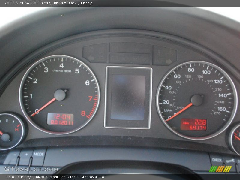 Brilliant Black / Ebony 2007 Audi A4 2.0T Sedan