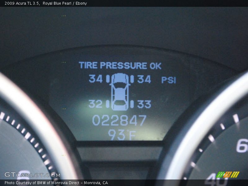 Royal Blue Pearl / Ebony 2009 Acura TL 3.5
