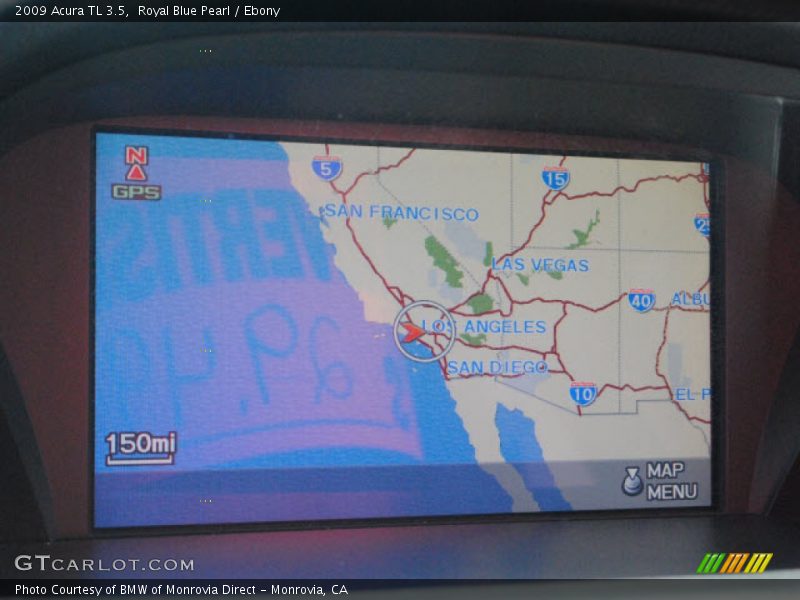 Royal Blue Pearl / Ebony 2009 Acura TL 3.5