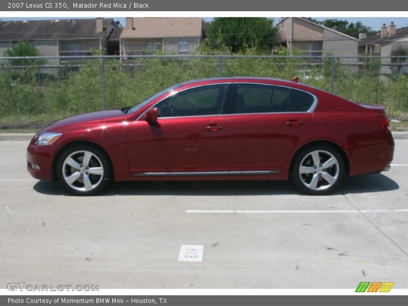 Matador Red Mica / Black 2007 Lexus GS 350