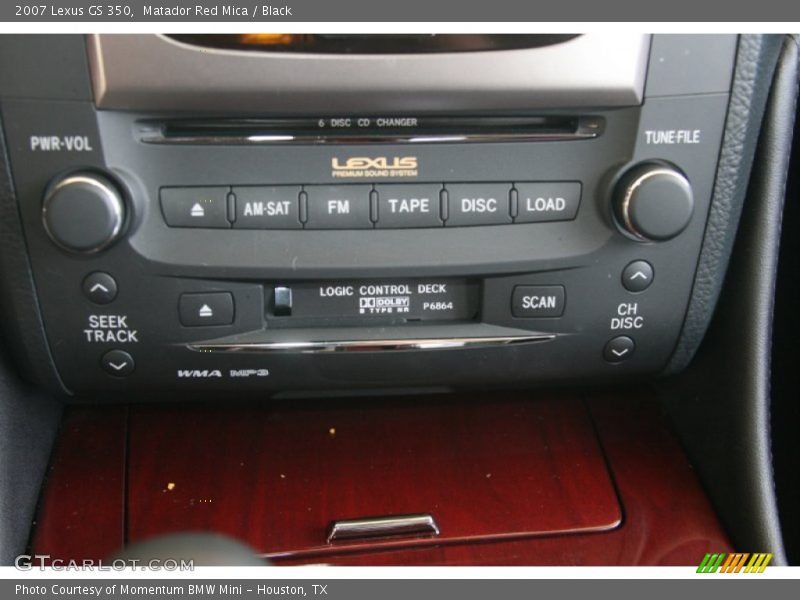 Matador Red Mica / Black 2007 Lexus GS 350